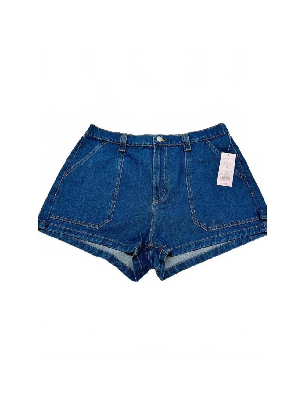 Super High-Rise Utility Denim Shorts - Size 12